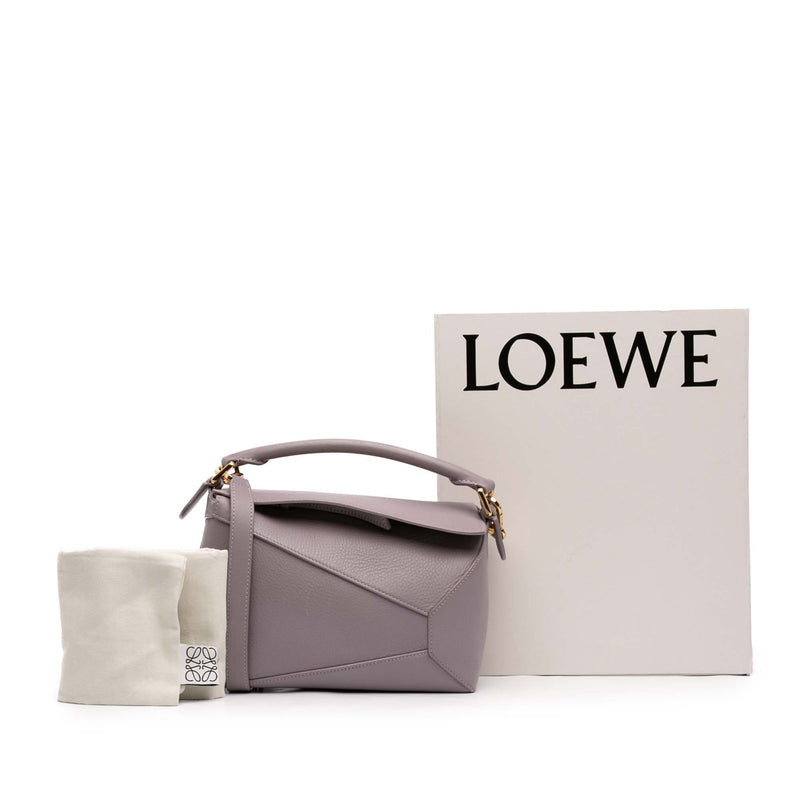 Small Calfskin Puzzle Edge Satchel - Image 7