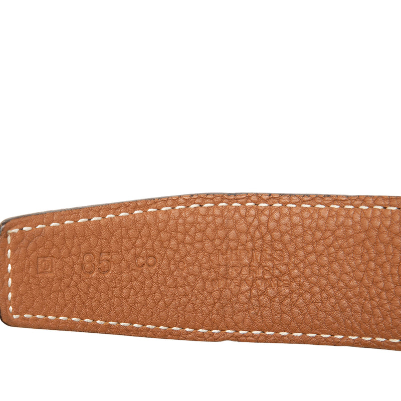 Togo and Box Calf H Strie Reversible Belt - Image 5