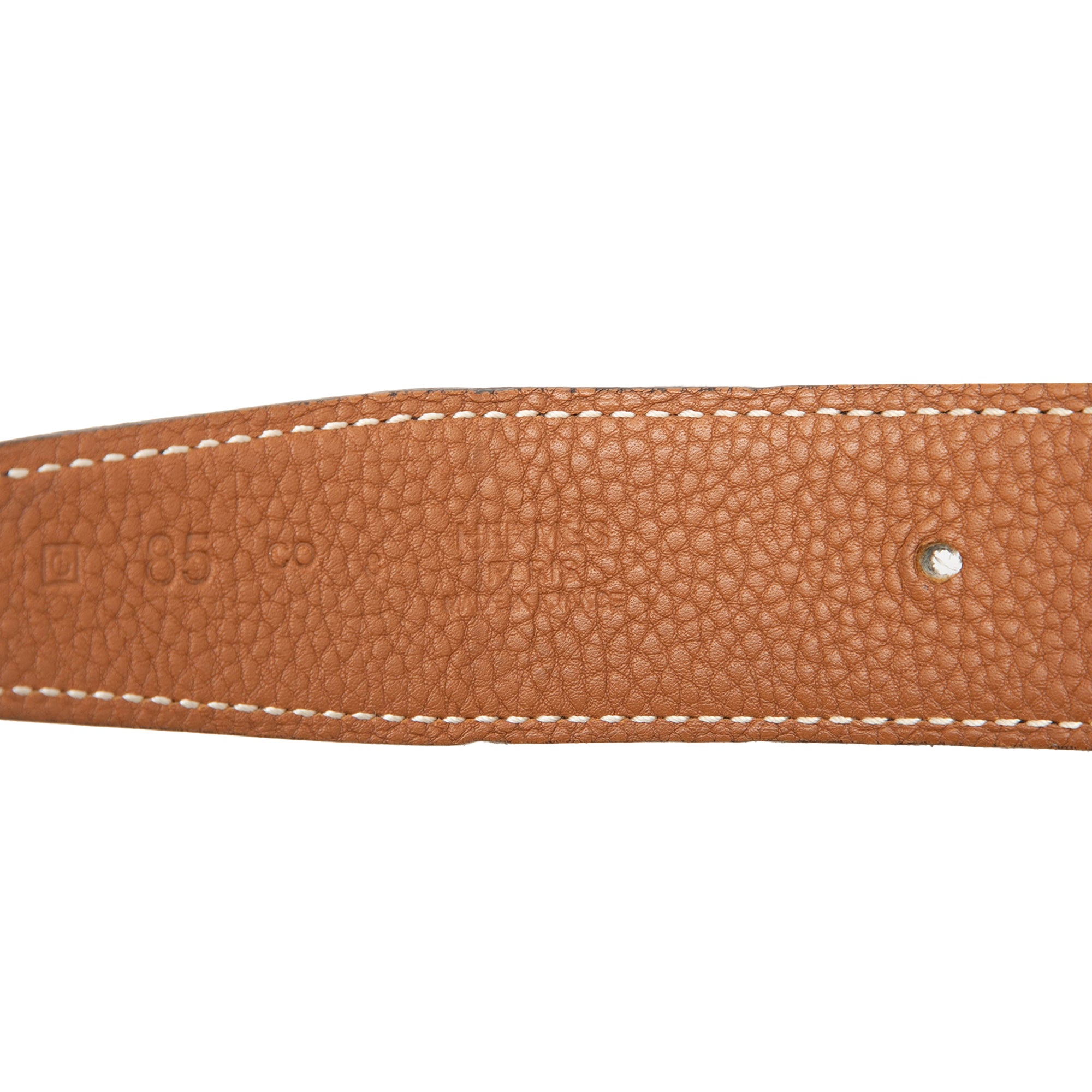 Togo and Box Calf H Strie Reversible Belt - Image 6