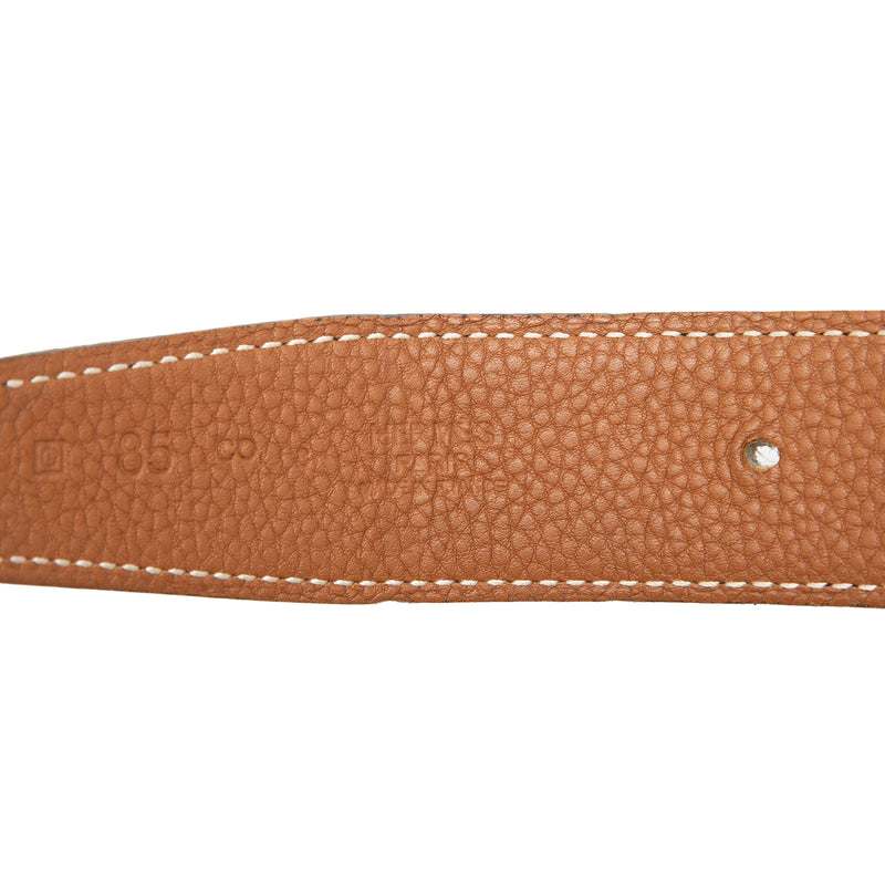 Togo and Box Calf H Strie Reversible Belt - Image 6