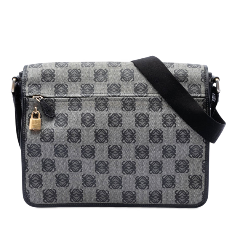 Anagram Coated Canvas Messenger Bag