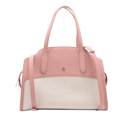 Canvas and Grained Calfskin Sesia Satchel - Image 1