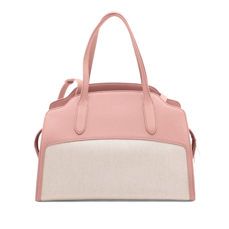 Canvas and Grained Calfskin Sesia Satchel - Image 2