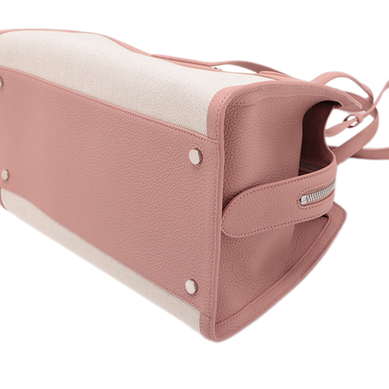 Canvas and Grained Calfskin Sesia Satchel - Image 3