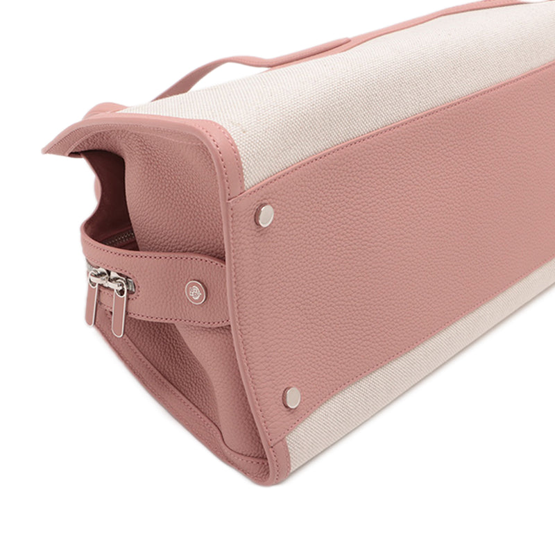 Canvas and Grained Calfskin Sesia Satchel - Image 4