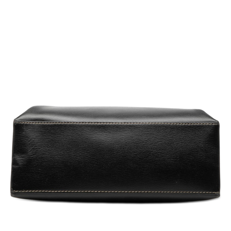 Bicolor Leather Velazquez Twist Top Handle Bag - Image 3