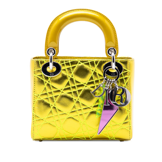 Anselm Reyle Mini Metallic Lambskin Cannage Lady Dior - Image 1