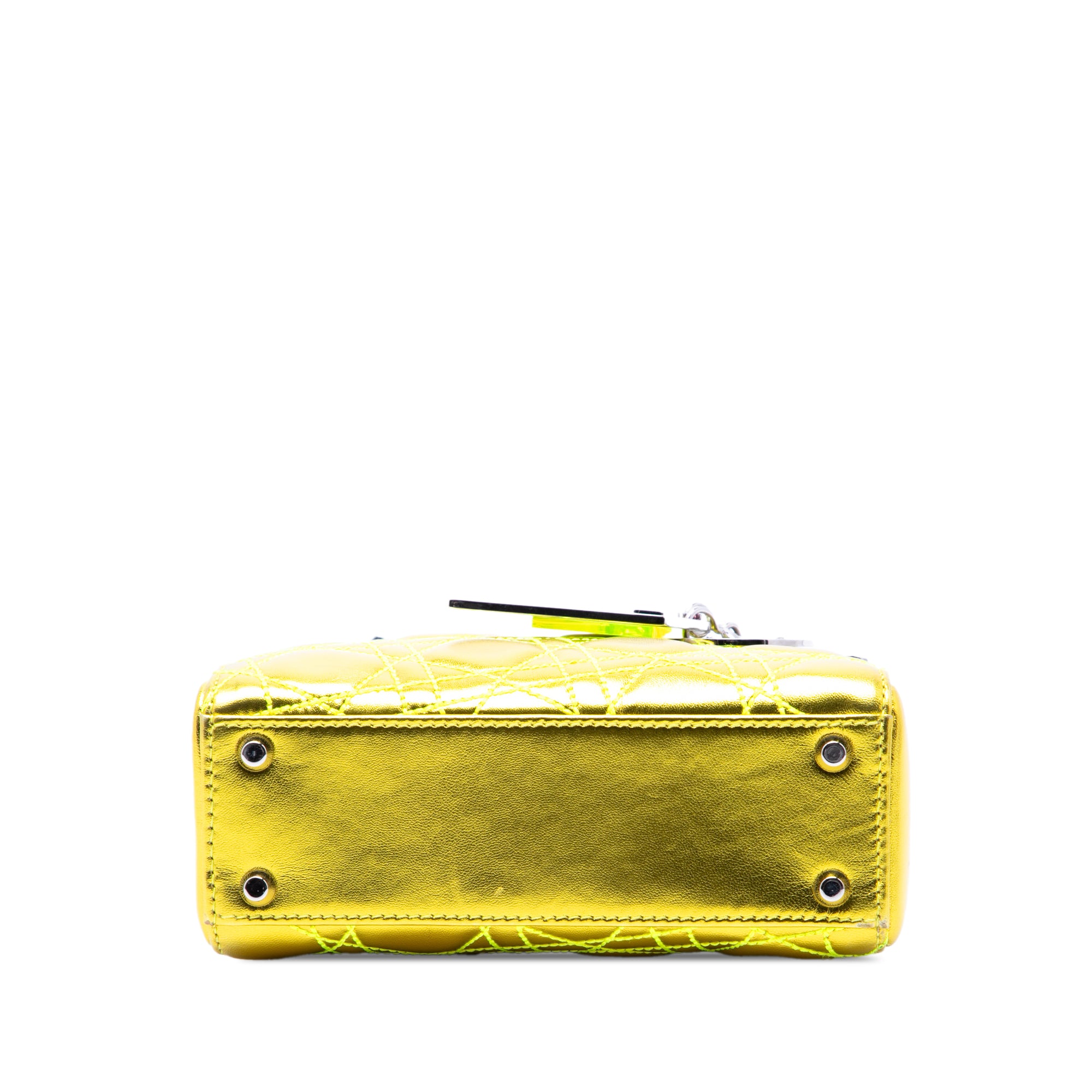 Anselm Reyle Mini Metallic Lambskin Cannage Lady Dior - Image 3