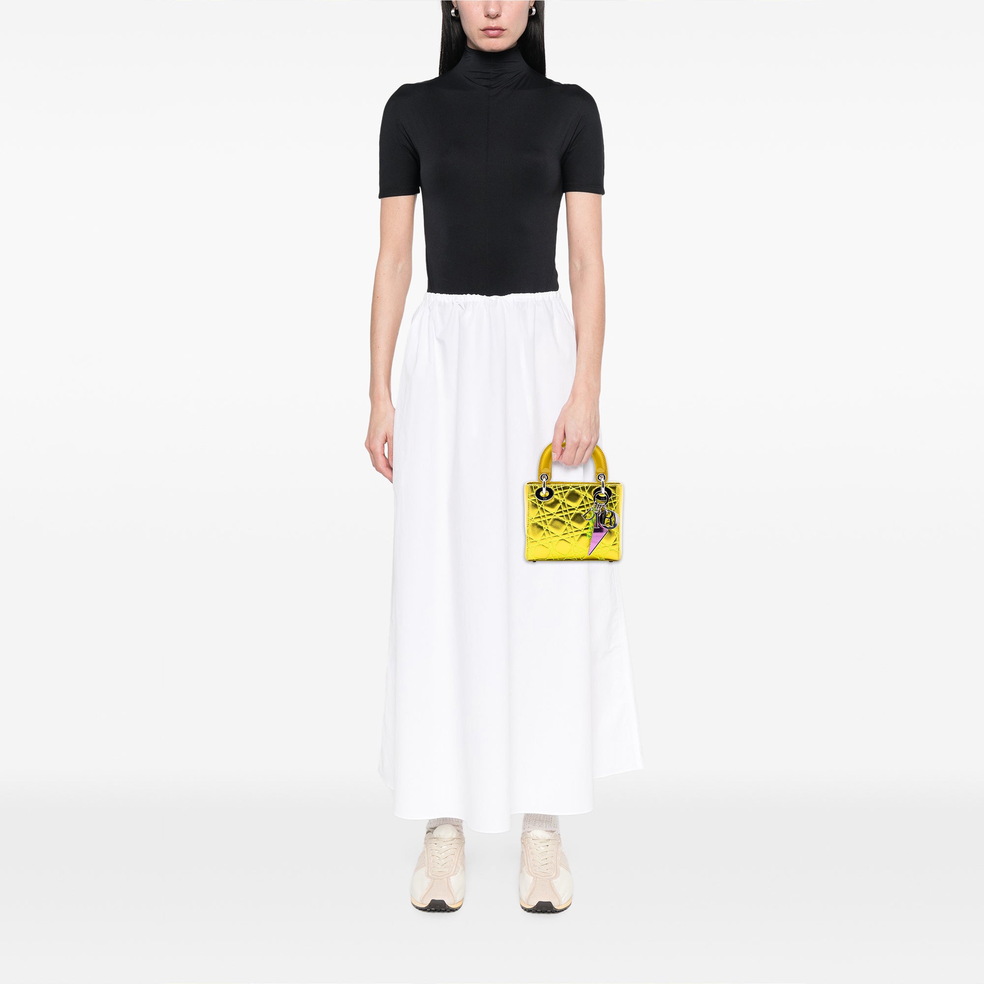 Anselm Reyle Mini Metallic Lambskin Cannage Lady Dior - Image 6