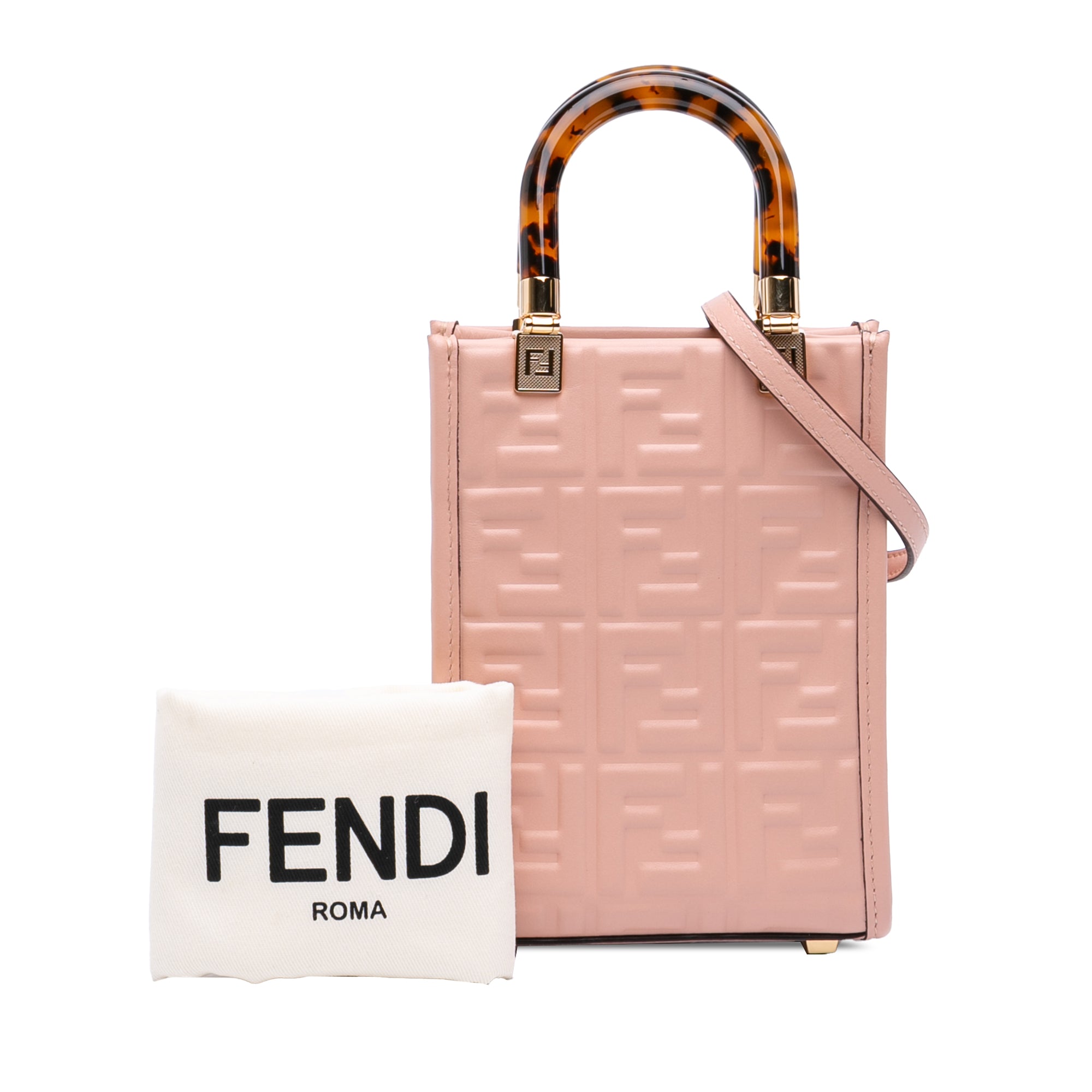 Mini Zucca Embossed Leather Sunshine Shopper Tote - Image 11
