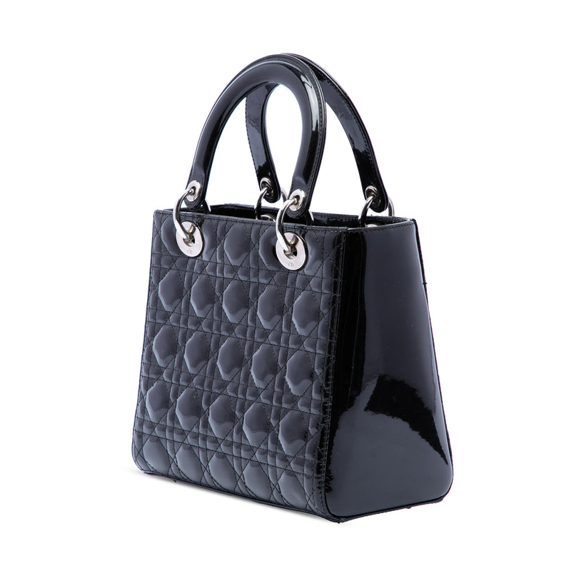 Medium Patent Cannage Lady Dior - Image 2