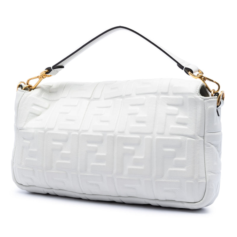Large Zucca Embossed Leather Baguette Satchel - Image 2