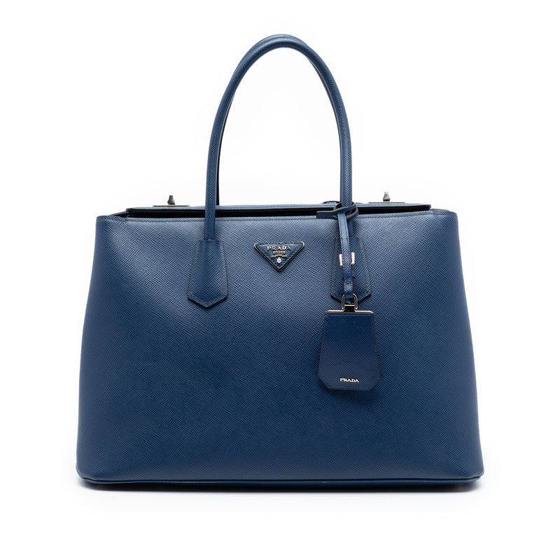 Saffiano Cuir Turnlock Twin Satchel