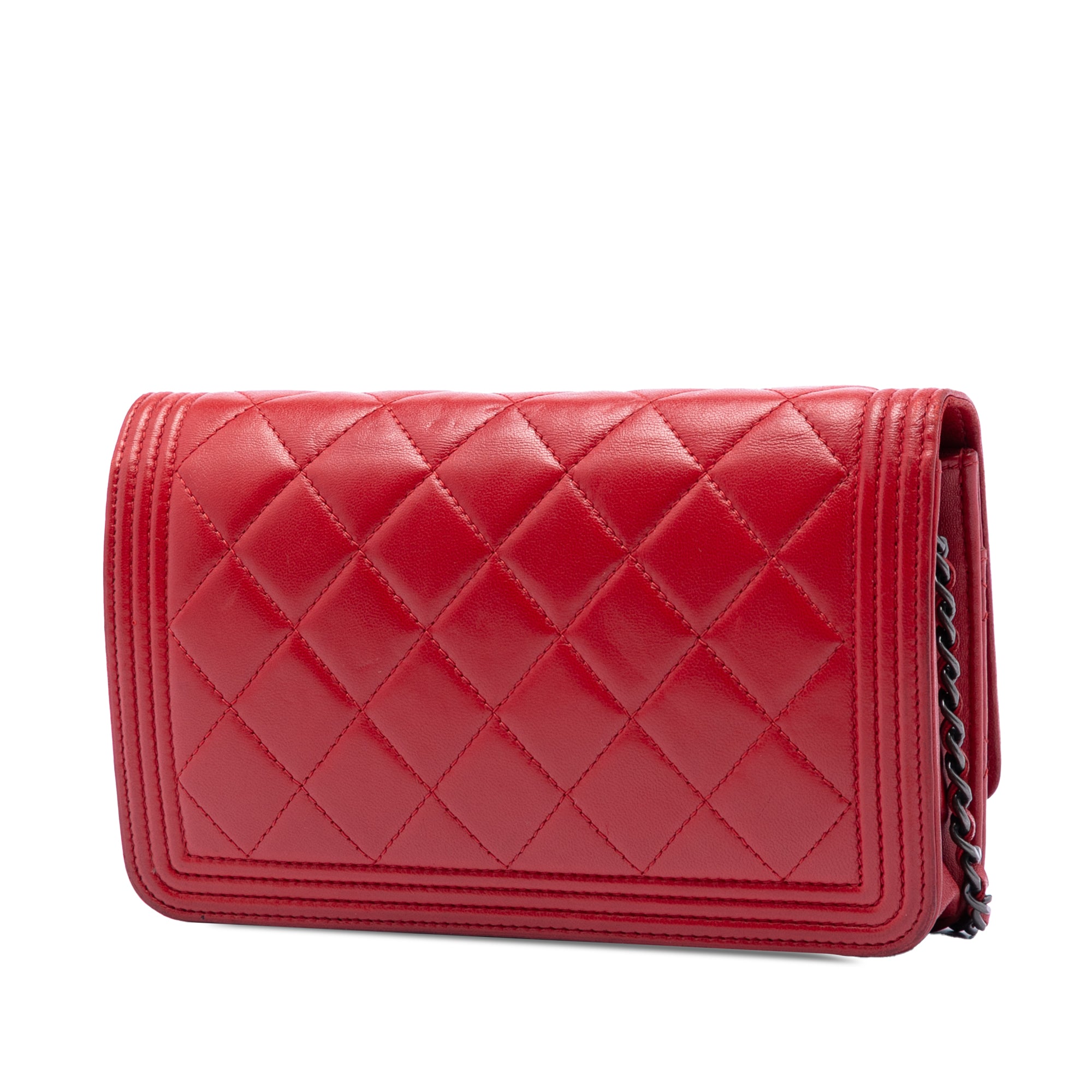 Quilted Lambskin Boy Wallet On Chain - Image 2