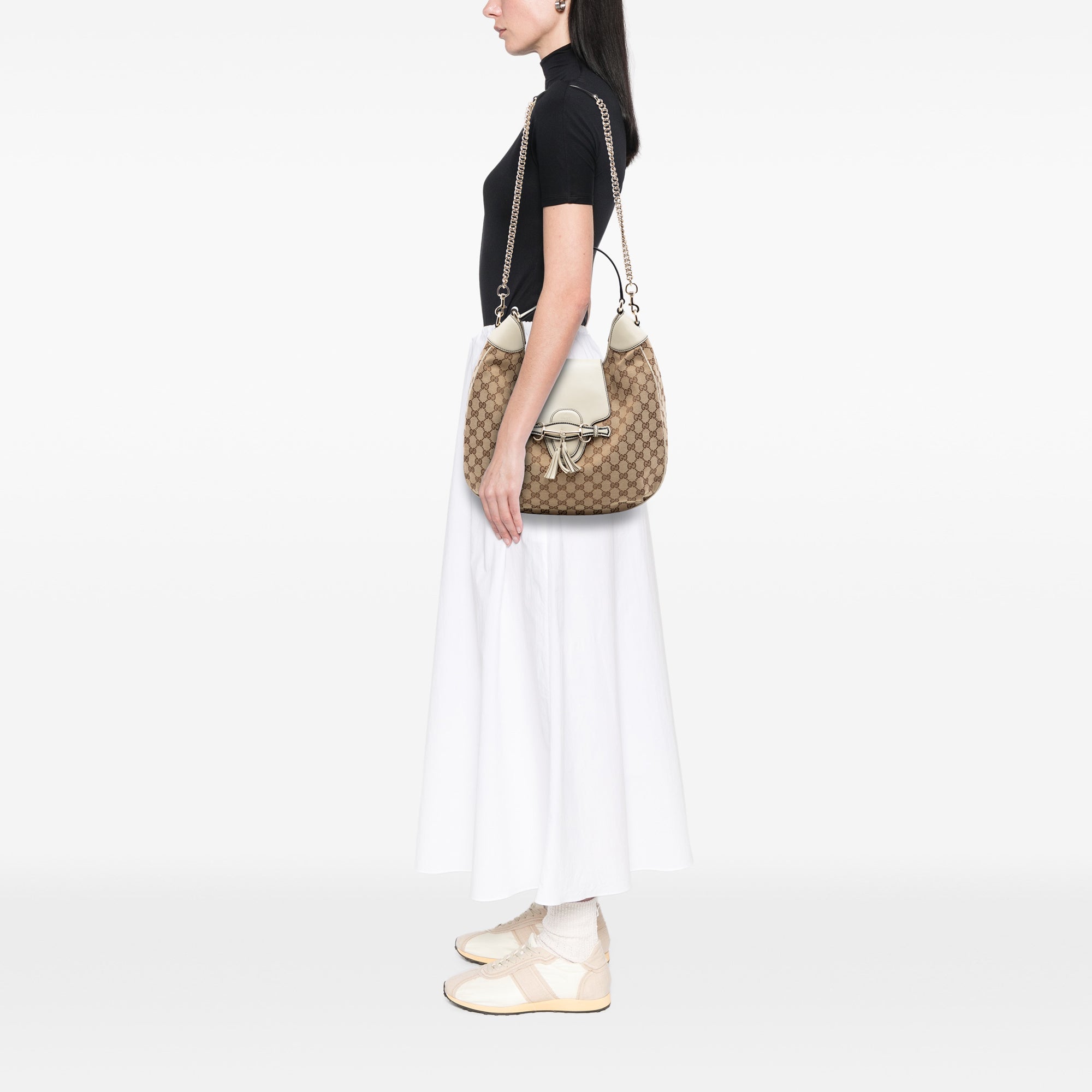 Medium GG Canvas Emily Flap Satchel - Image 6