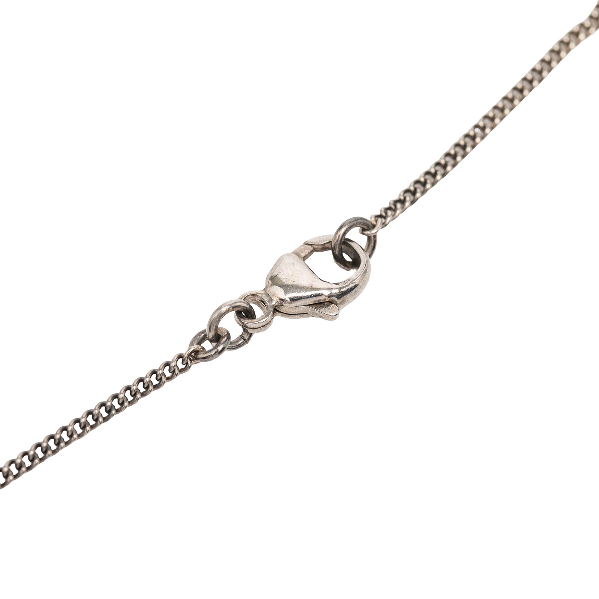Brass Faux Pearl and Strass Twisted CC Pendant Necklace - Image 4