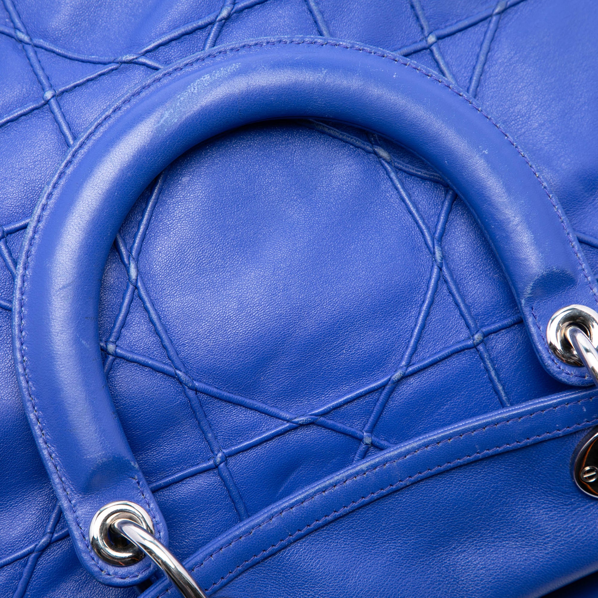 Medium Lambskin Cannage Polochon Granville Satchel - Image 10
