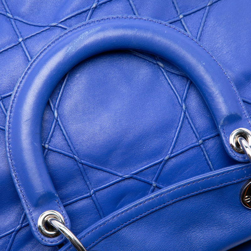 Medium Lambskin Cannage Polochon Granville Satchel - Image 10