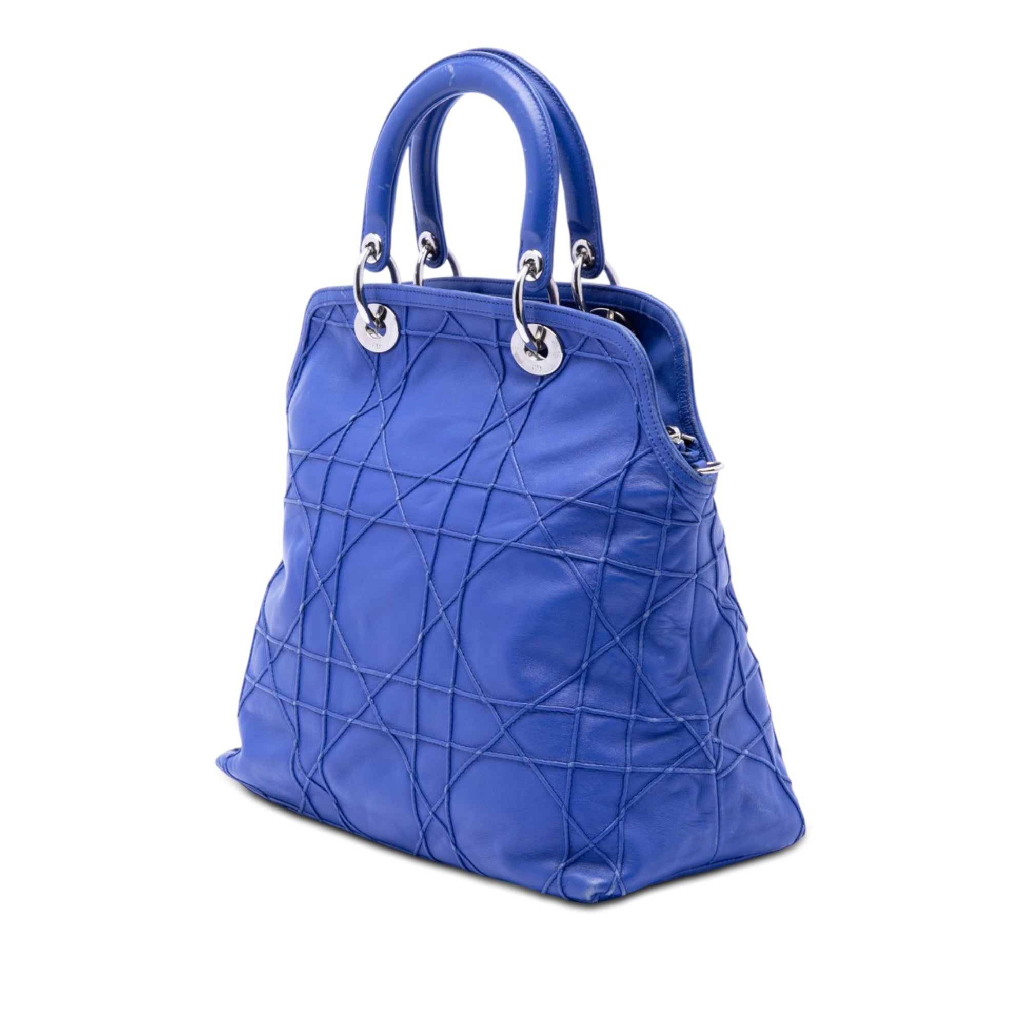 Medium Lambskin Cannage Polochon Granville Satchel - Image 2