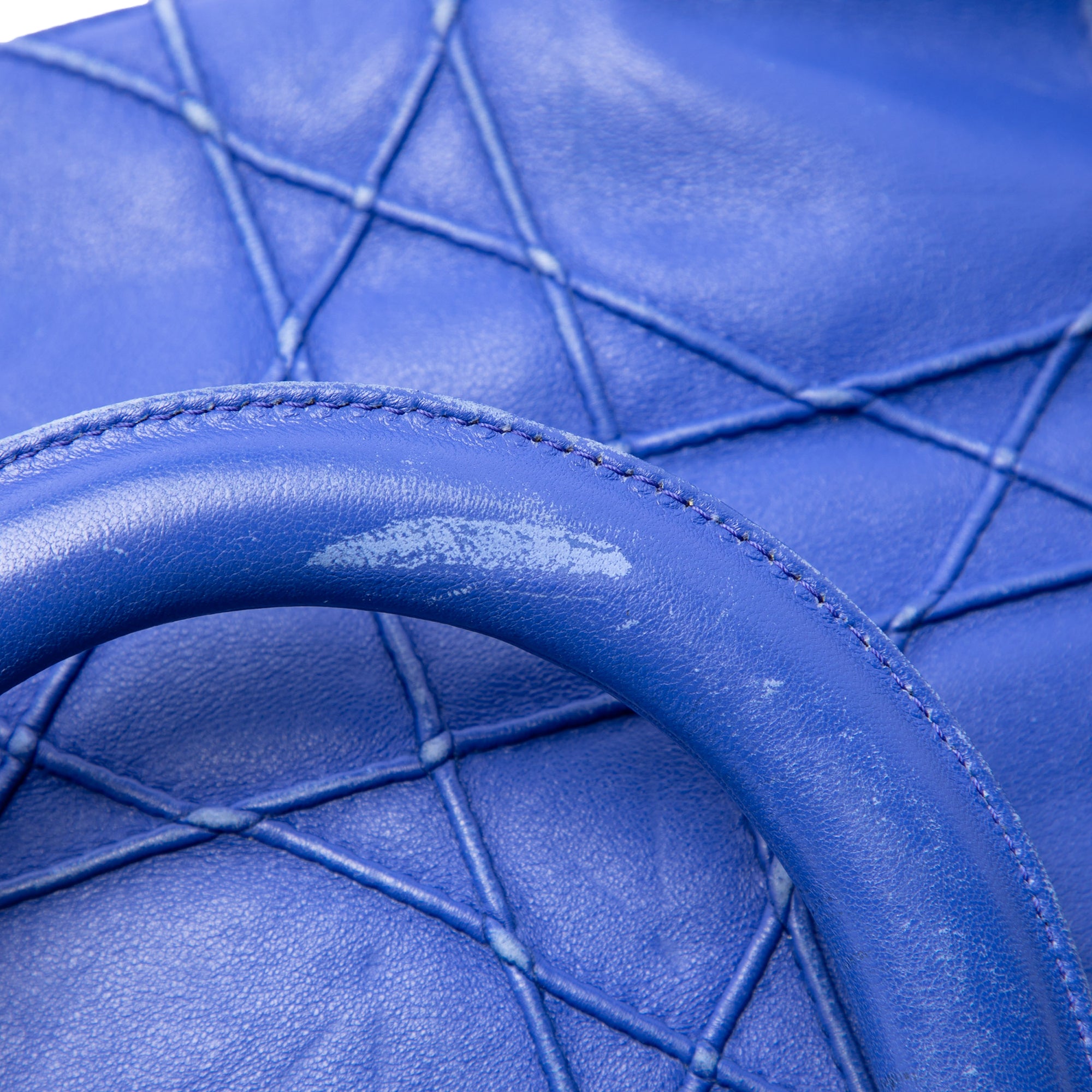 Medium Lambskin Cannage Polochon Granville Satchel - Image 9