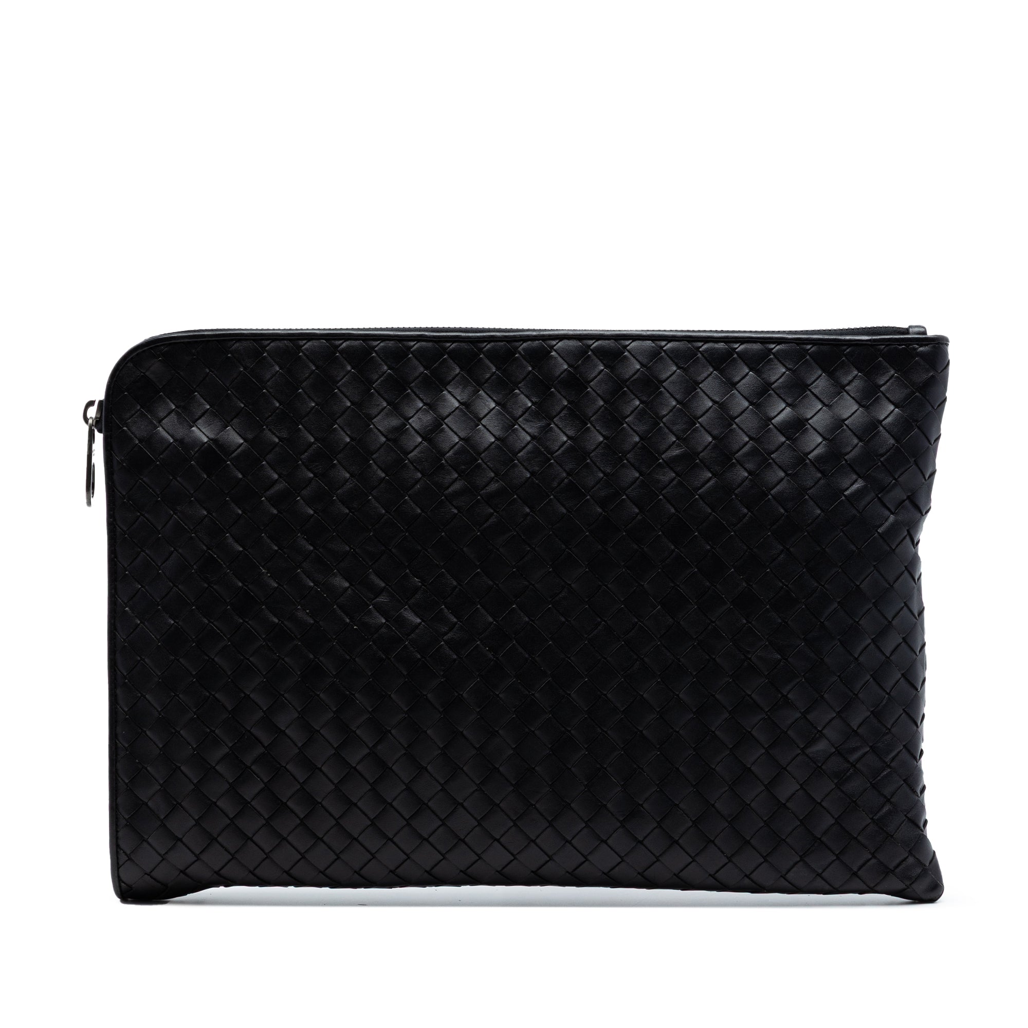 Large Nappa Intrecciato Zip Pouch - Image 1