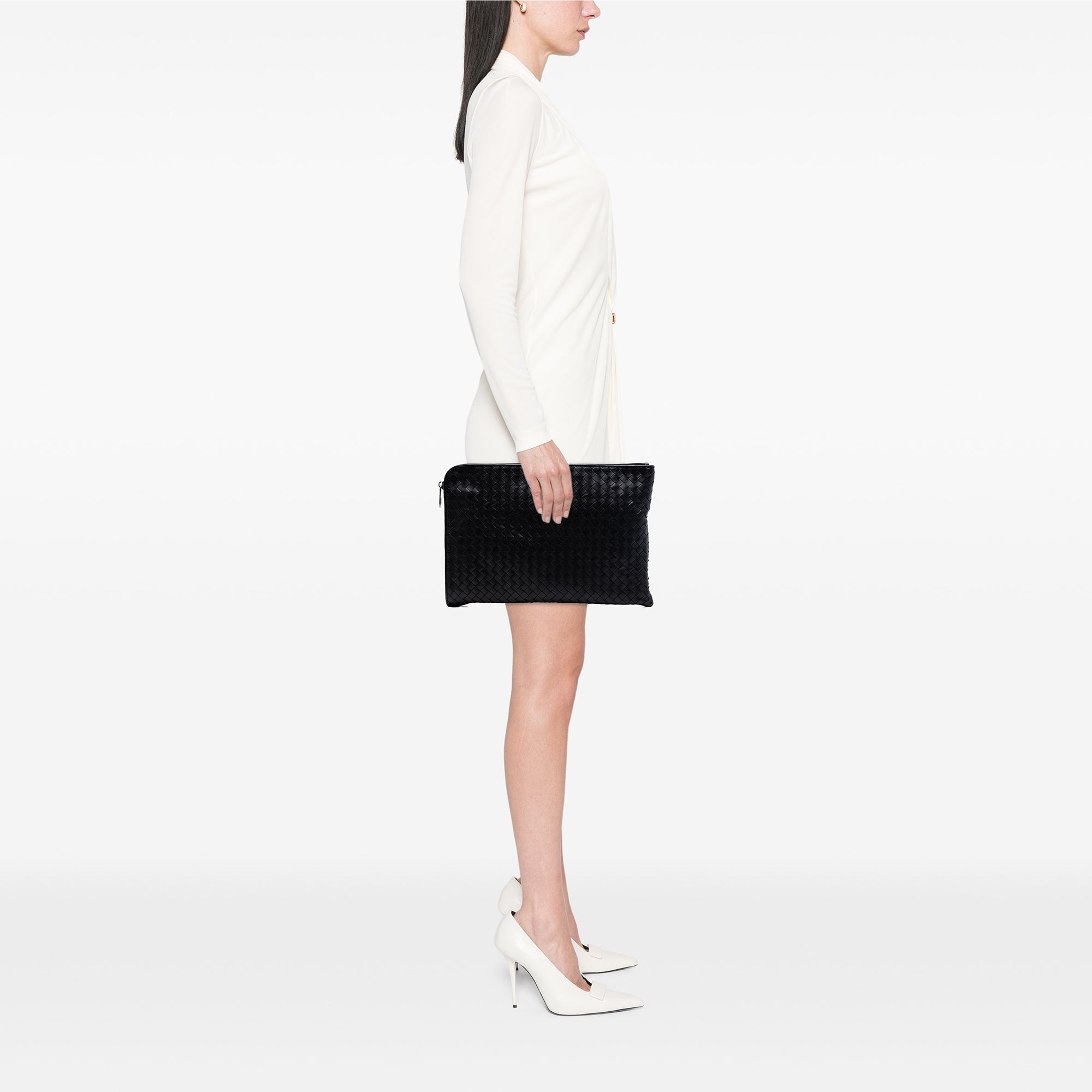 Large Nappa Intrecciato Zip Pouch - Image 7