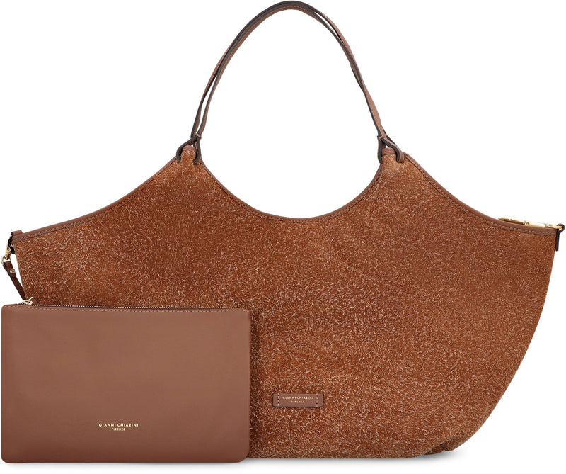 Gianni Chiarini Dua Shoulder Bag — Beige Cowhide