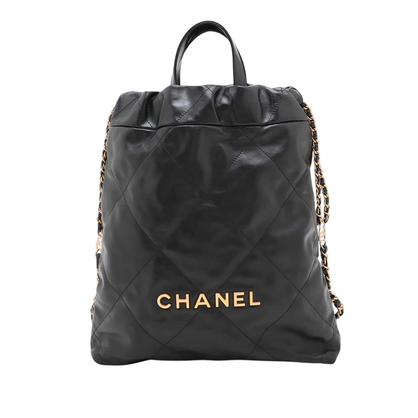 Small Shiny Quilted Calfskin 22 Backpack - Image 1