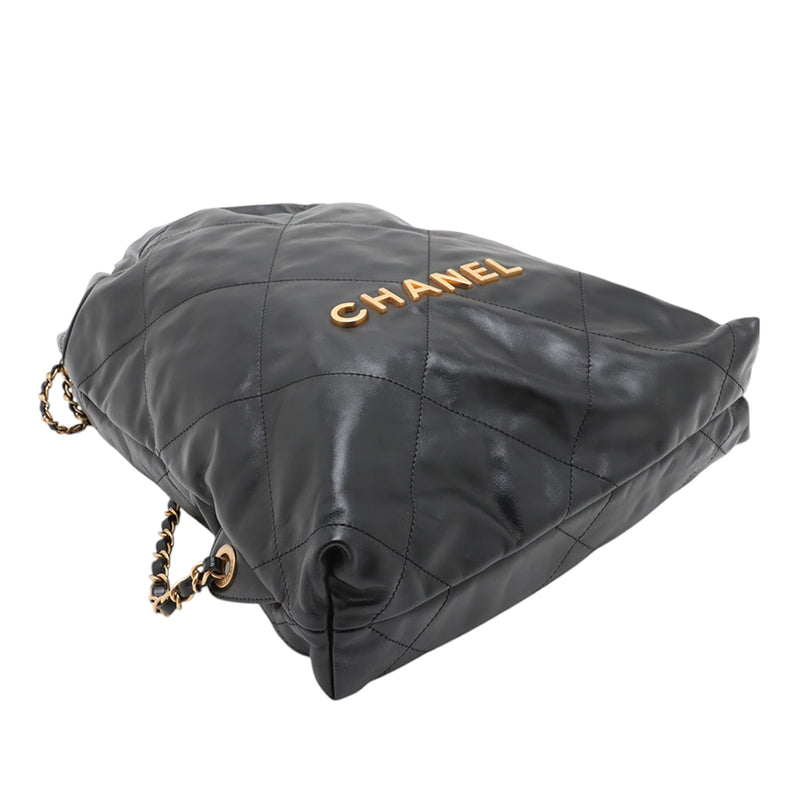 Small Shiny Quilted Calfskin 22 Backpack - Image 3