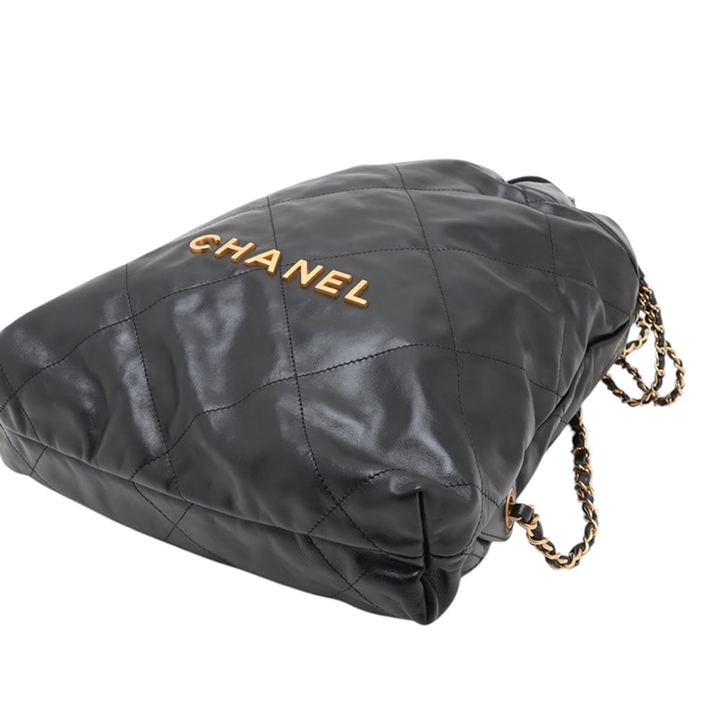 Small Shiny Quilted Calfskin 22 Backpack - Image 4