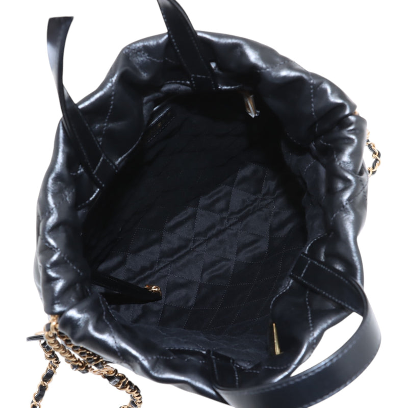 Small Shiny Quilted Calfskin 22 Backpack - Image 5