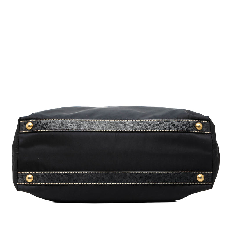Saffiano Trimmed Tessuto Satchel - Image 3