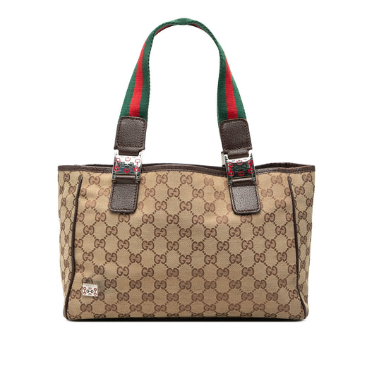 GG Canvas Web Pop Tote - Image 1