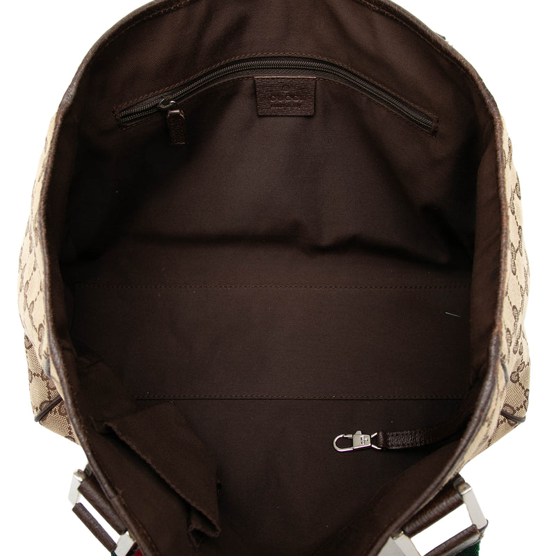 GG Canvas Web Pop Tote - Image 4
