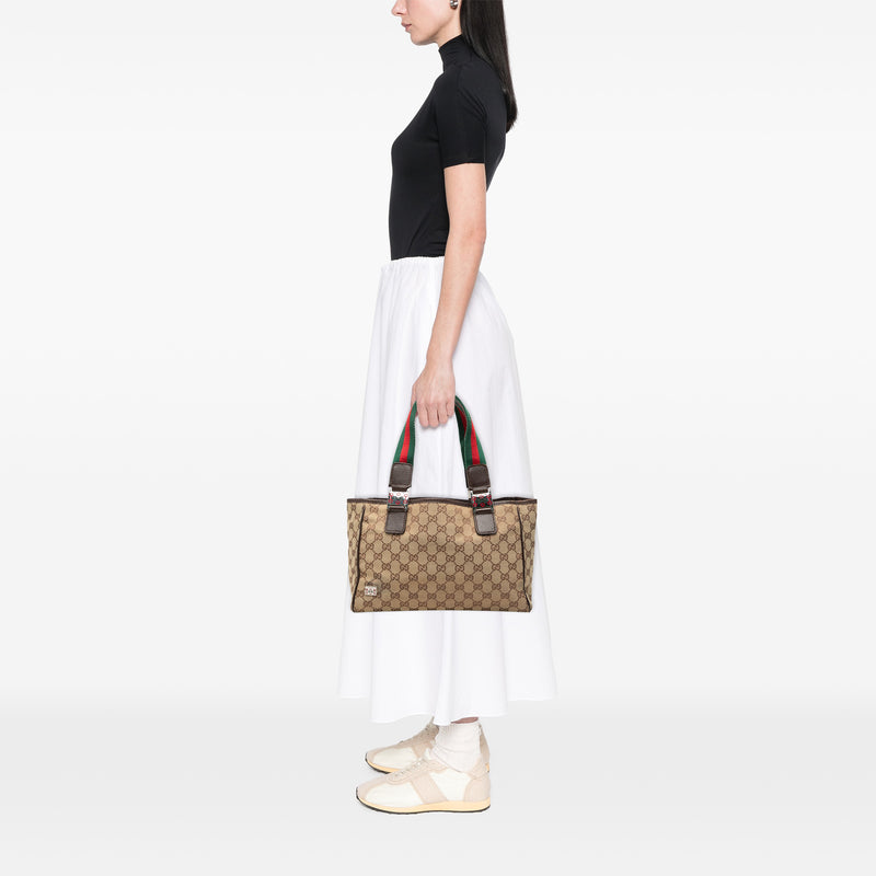GG Canvas Web Pop Tote - Image 7