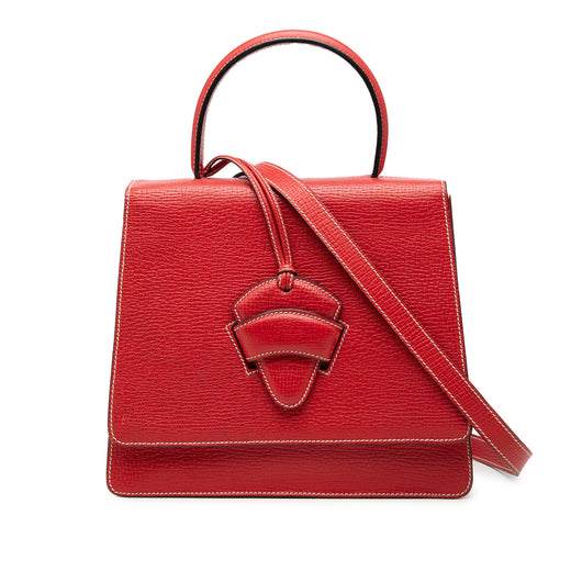 Textured Leather Barcelona Top Handle Bag - Image 1