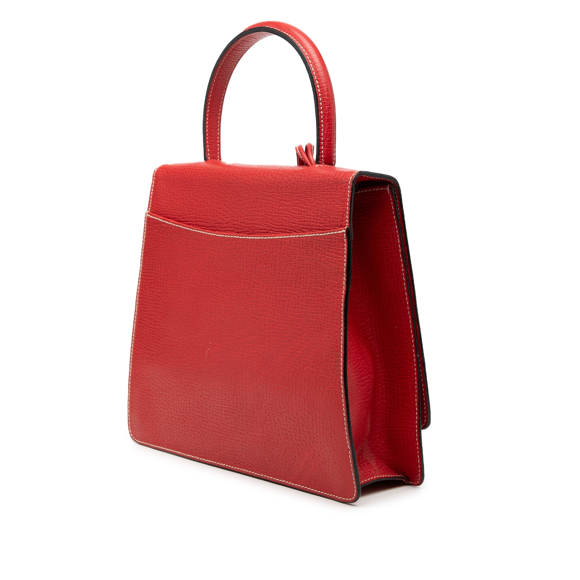Textured Leather Barcelona Top Handle Bag - Image 2
