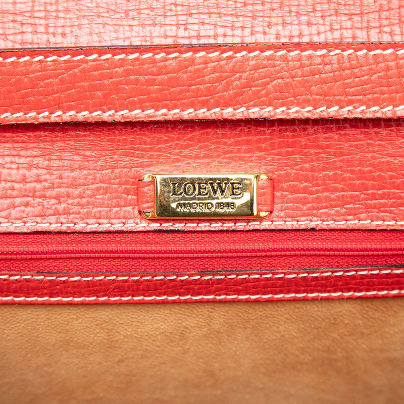 Textured Leather Barcelona Top Handle Bag - Image 5