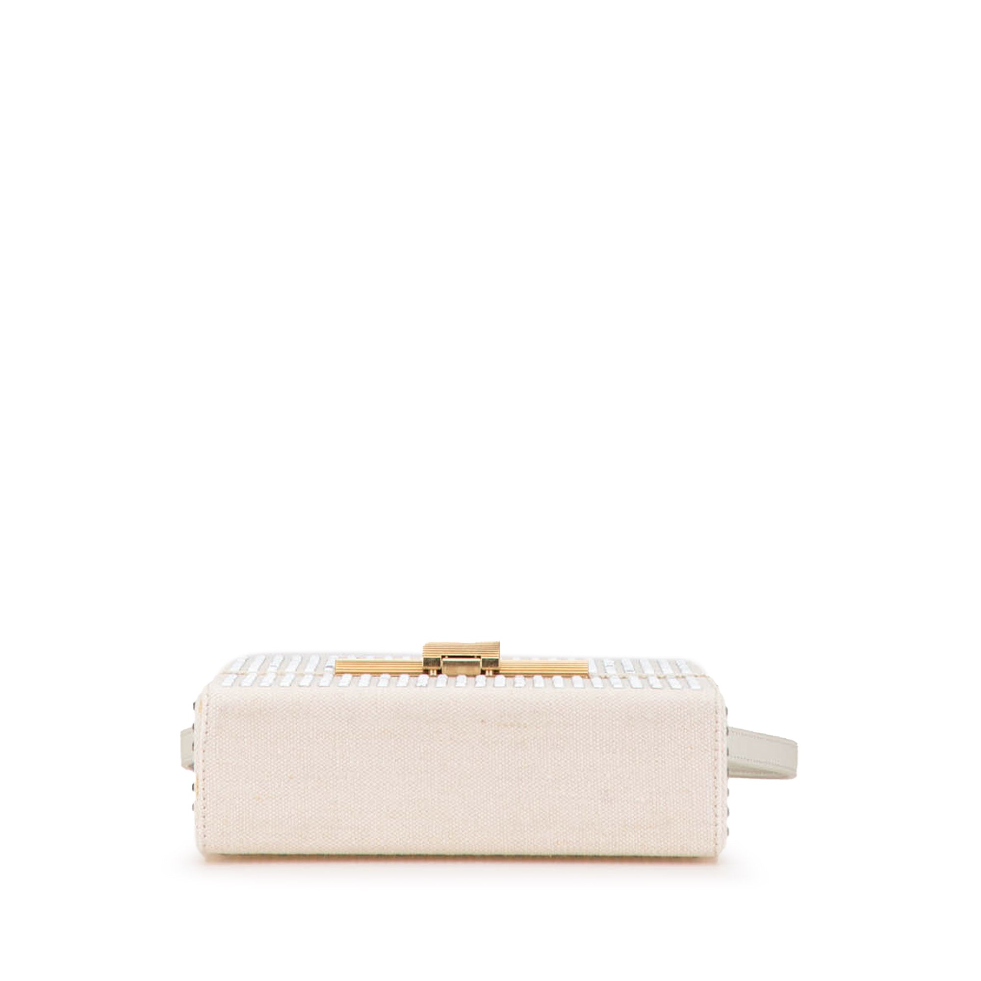 Crystal Embellished Canvas Daisey Crossbody - Image 3