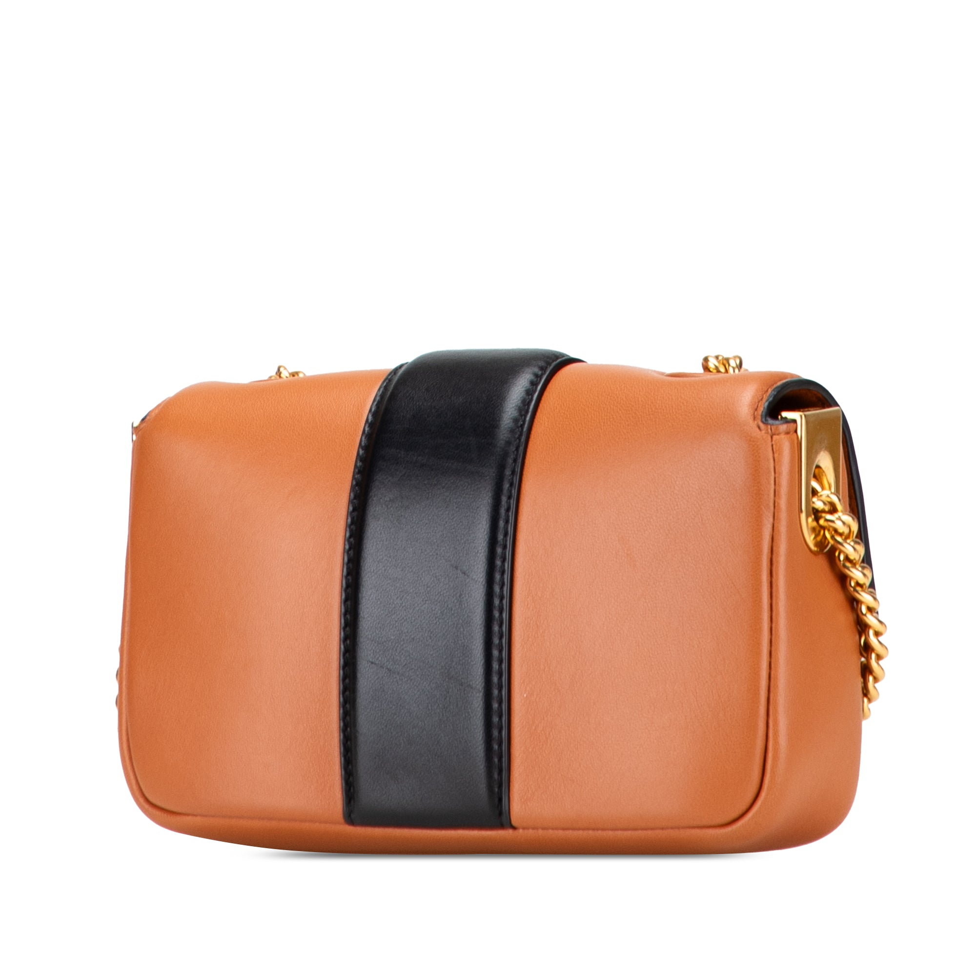 Mini Bicolor Nappa Apolo Chain Baguette Shoulder Bag - Image 2