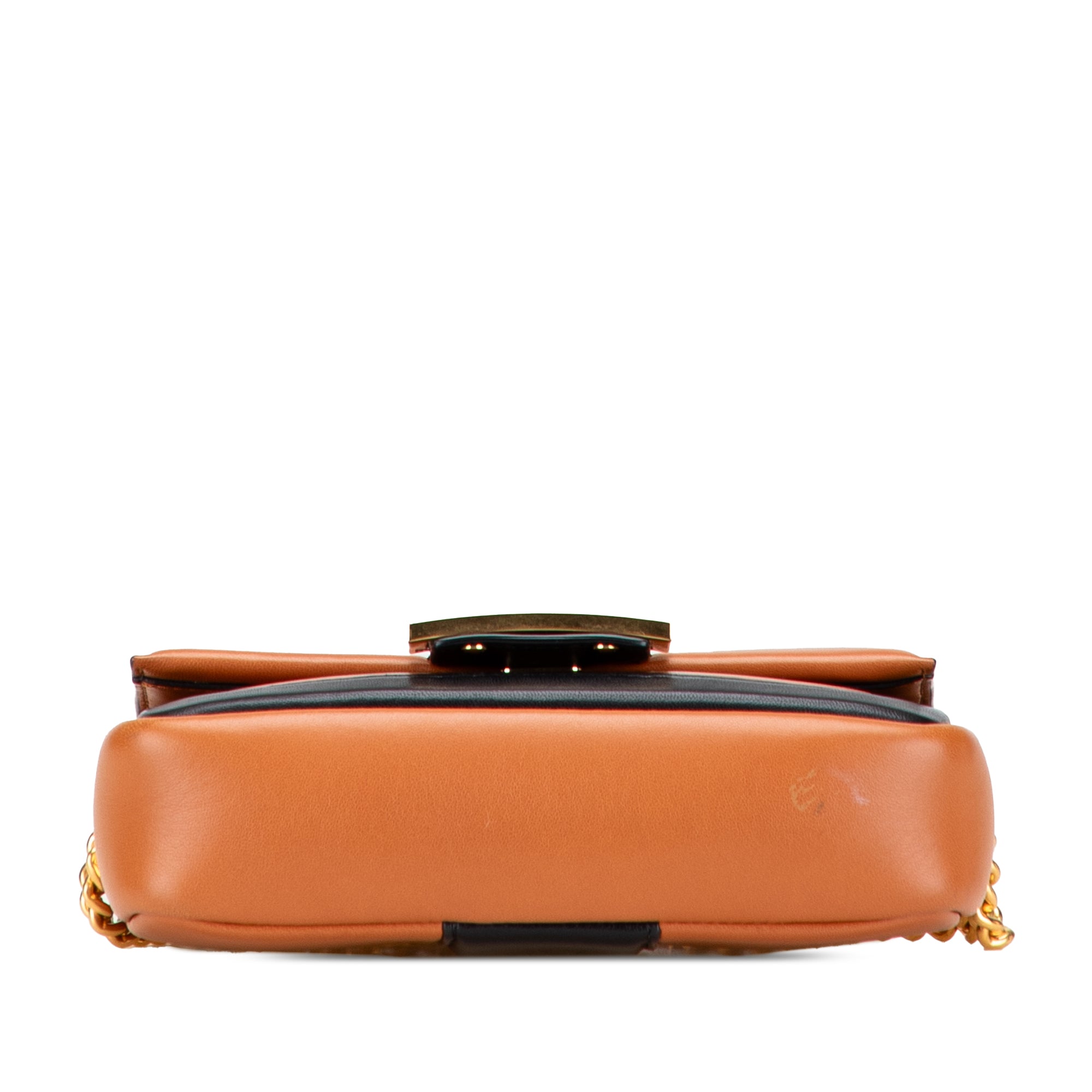 Mini Bicolor Nappa Apolo Chain Baguette Shoulder Bag - Image 3