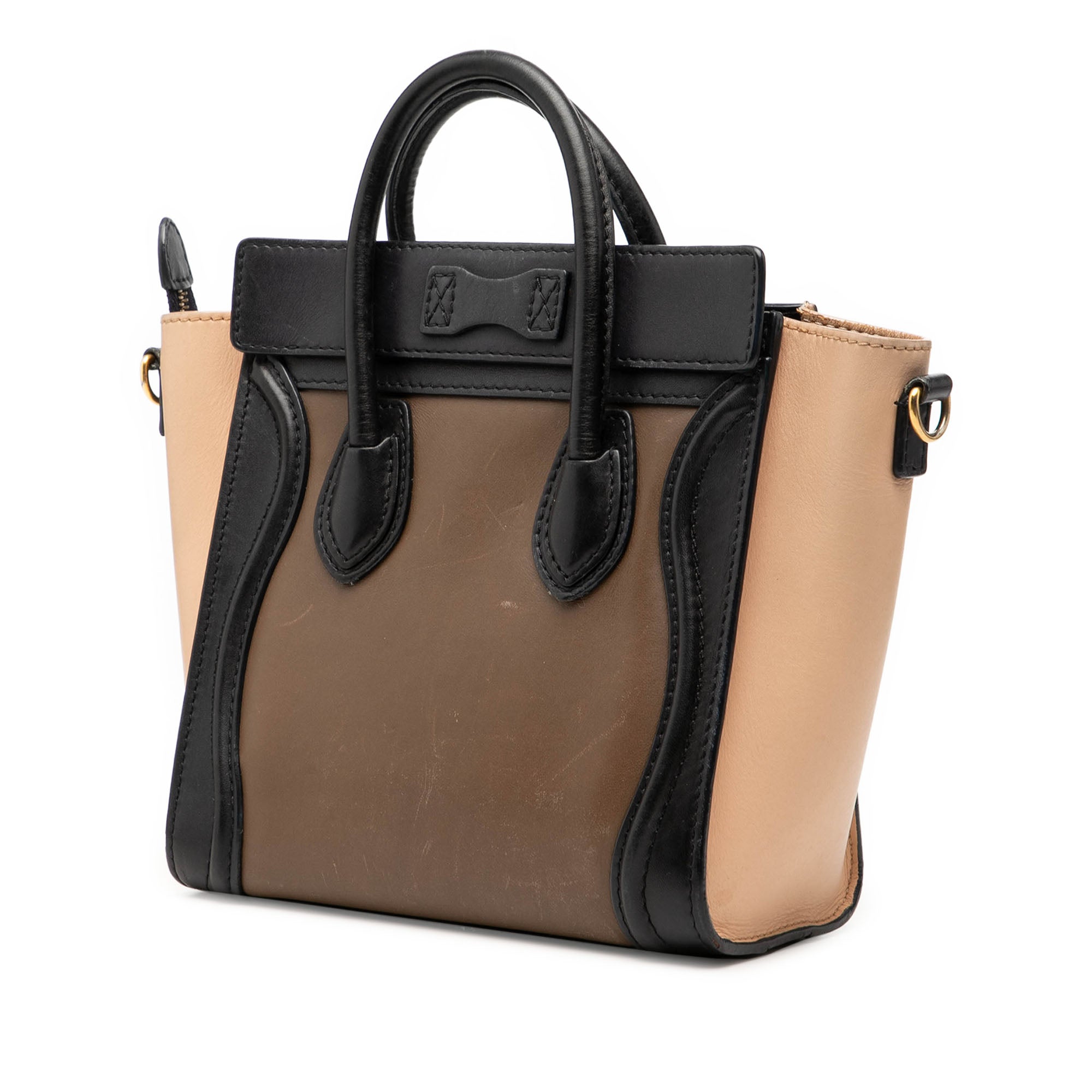 Nano Tricolor Leather Luggage Tote - Image 2