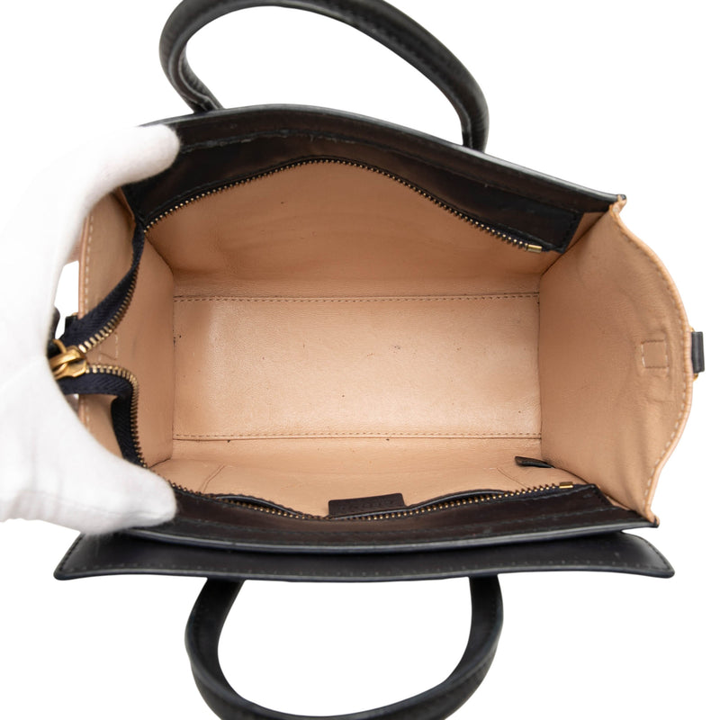 Nano Tricolor Leather Luggage Tote - Image 4