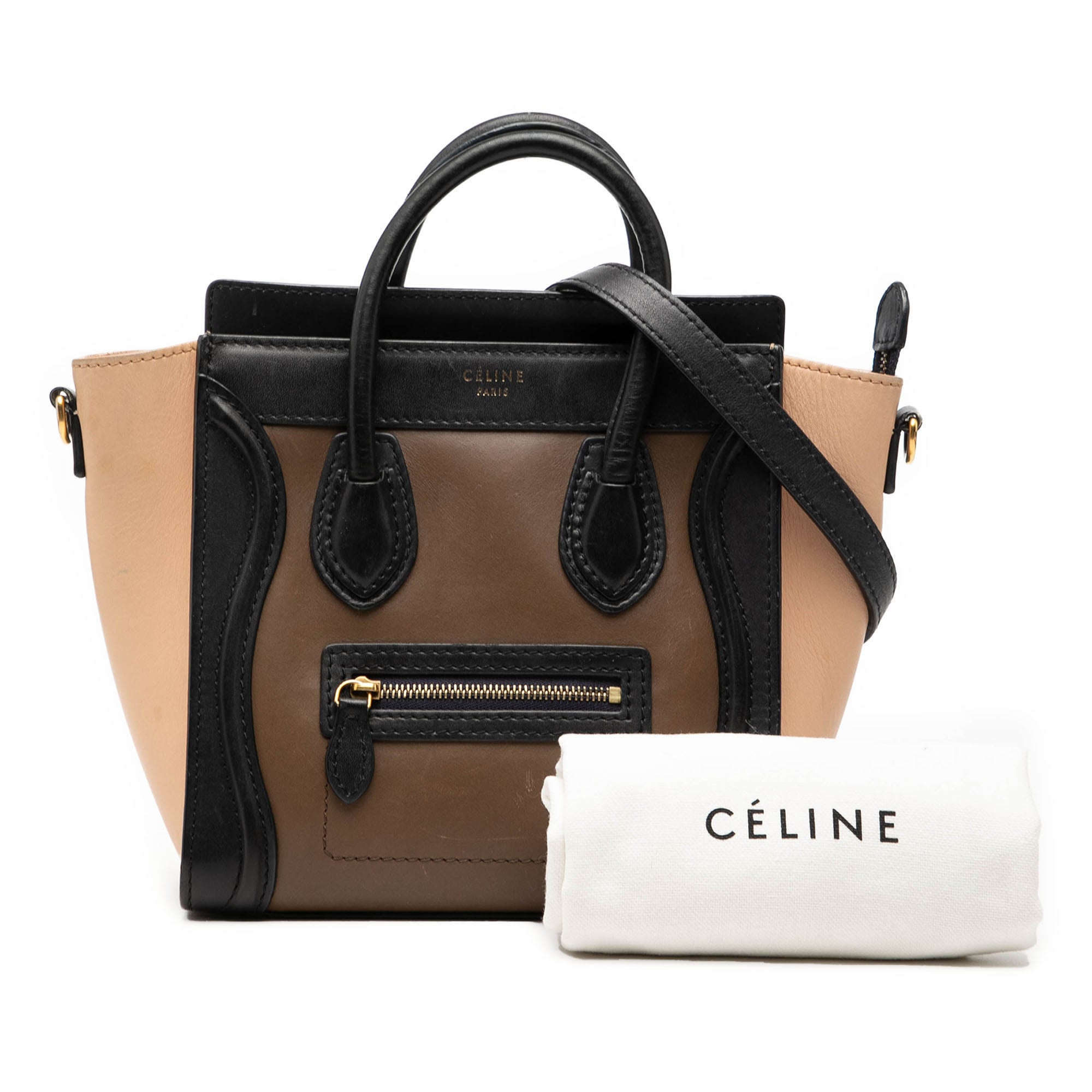 Nano Tricolor Leather Luggage Tote - Image 8