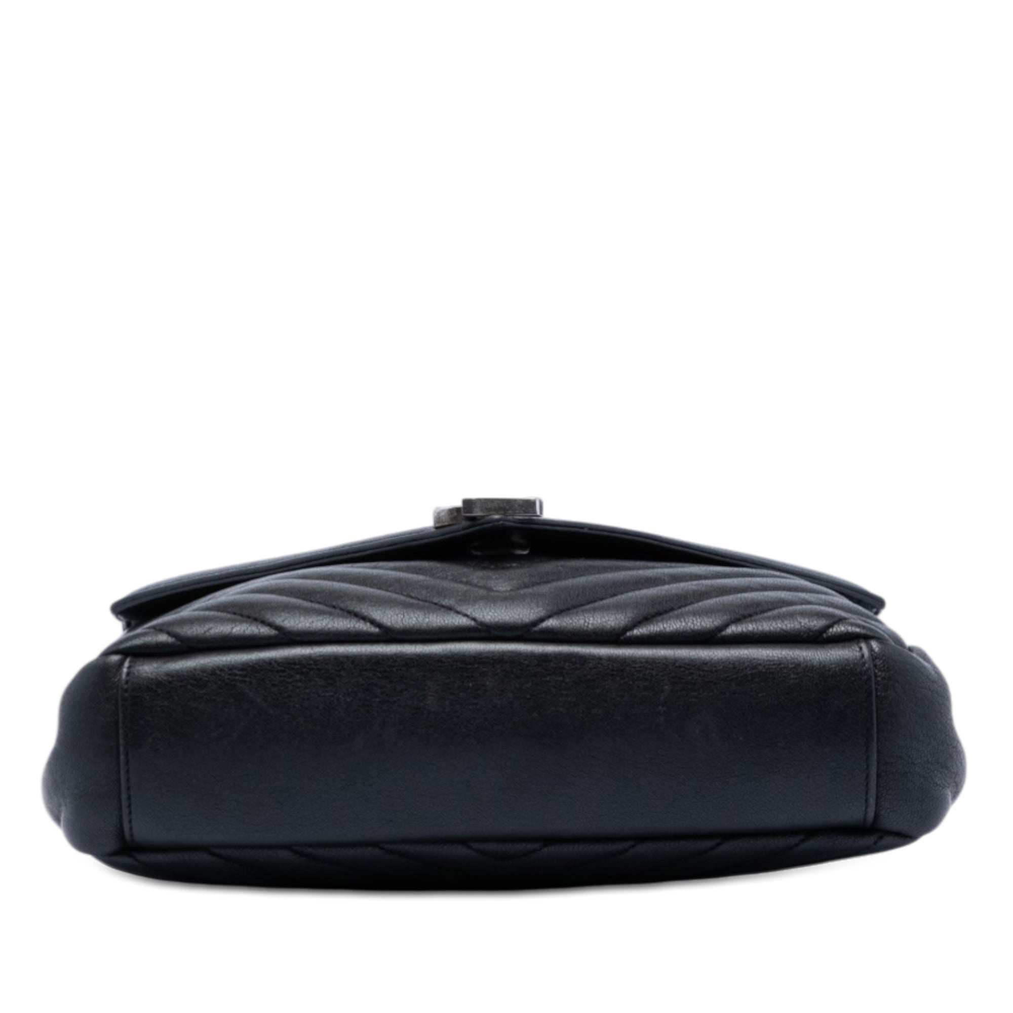 Medium Chevron Sheepskin Monogram College Satchel - Image 3