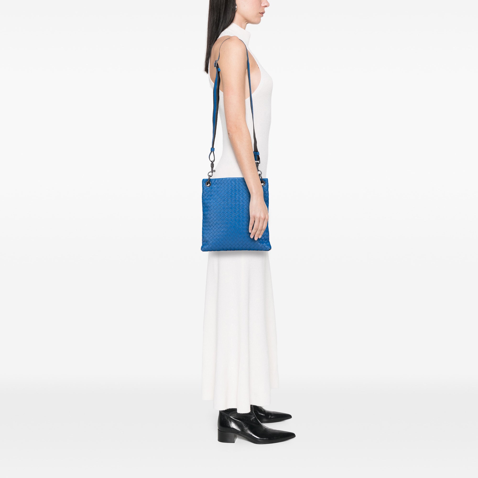 Leather Intrecciato Crossbody - Image 10