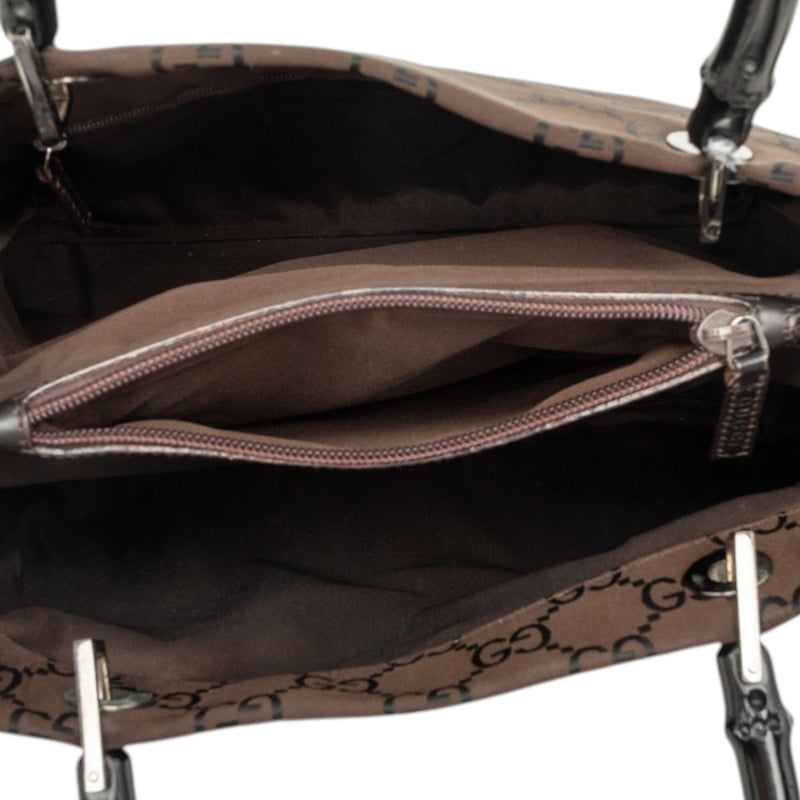 GG Nylon Bamboo Satchel - Image 4