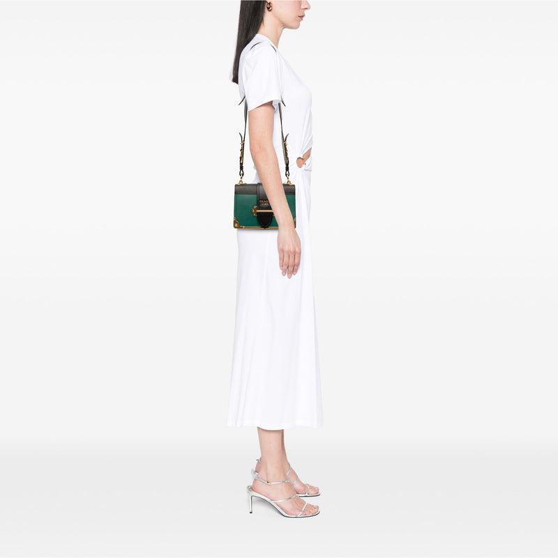 Saffiano Trimmed City Calf Crystal Cahier Crossbody - Image 11