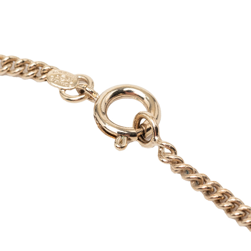 CC Gold Plated Enamel Heart Pendant Necklace - Image 3