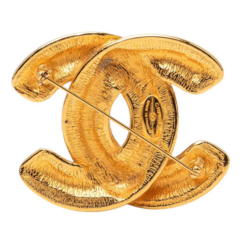 CC Gold Plated Quilted Brooch - Image 2